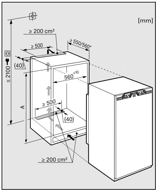 MIELE K 33442 IF - Dimensions d'encastrement - 1