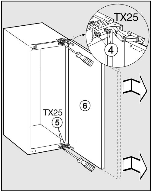 MIELE K 33442 IF - Inversion du sens d'ouverture de porte - 4