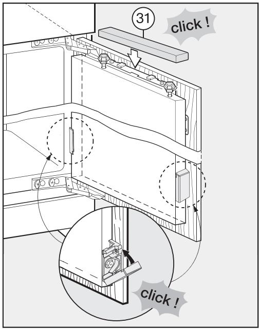 MIELE K 33442 IF - Z: réglage en profondeur - 2