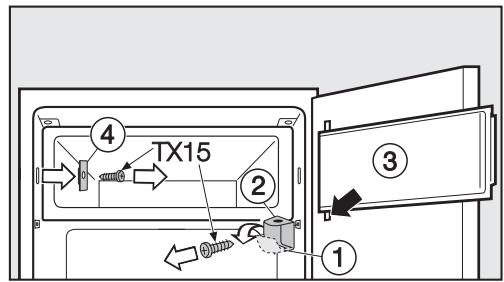 MIELE K 35282 IDF - Déplacer la porte du组成部分 de congélation - 1