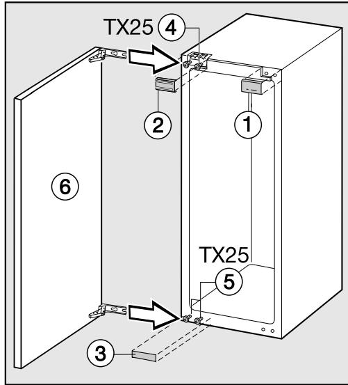 MIELE K 35222 ID - Monter la porte - 3