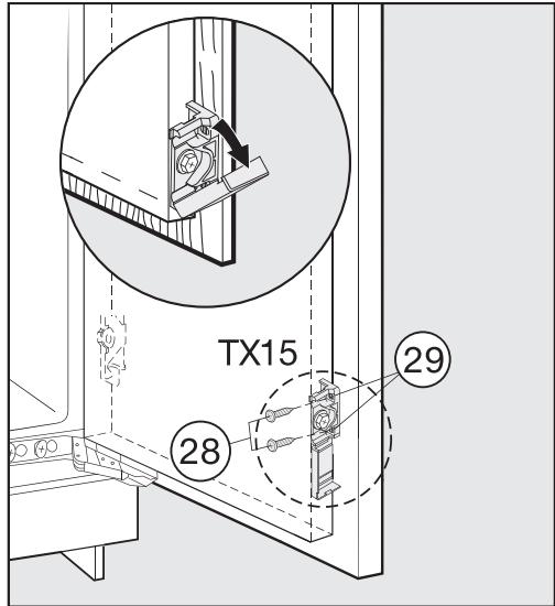 MIELE K 35222 ID - X: réglage par rapport aux côtés - 2
