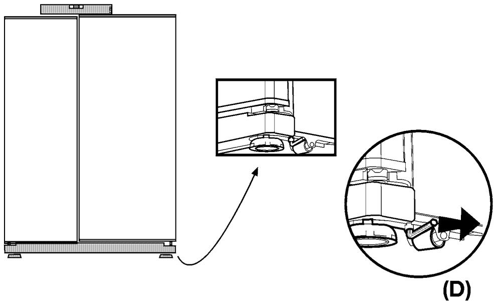 BEKO GNEV220W - Réglage de la hauteur de la porte - 6
