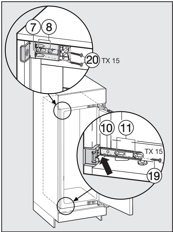 MIELE K 35272 ID - Securing the appliance in the niche - 2
