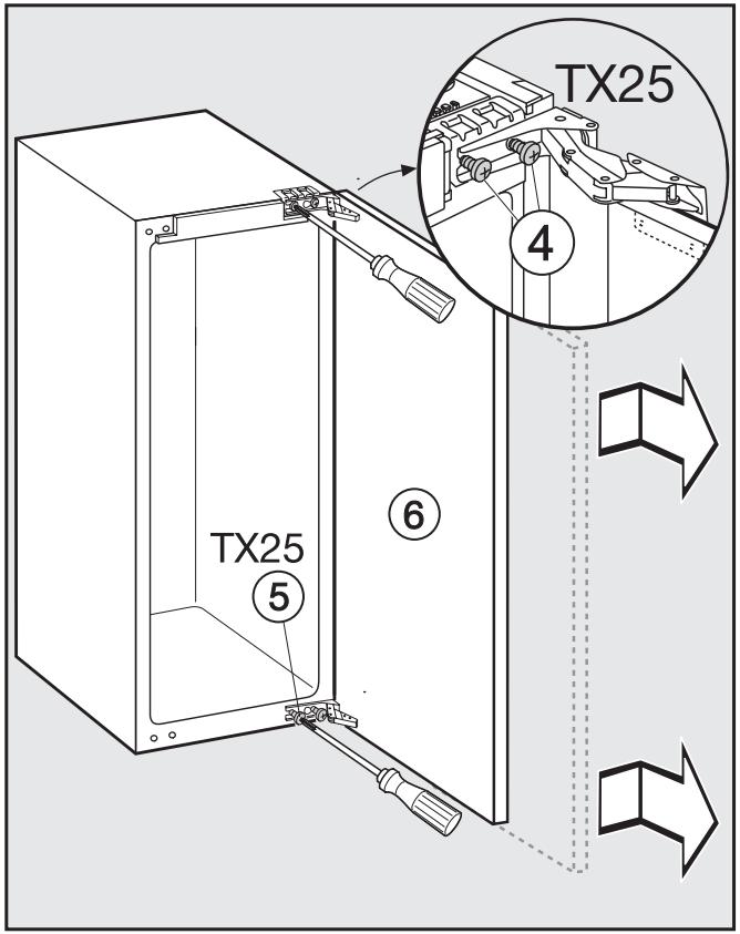 MIELE K 35272 ID - To change the door hinging you will need the following tools: - 3