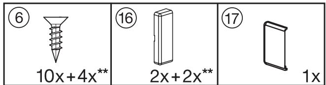 MIELE K 35272 ID - - required for fitting the furniture door: - 1