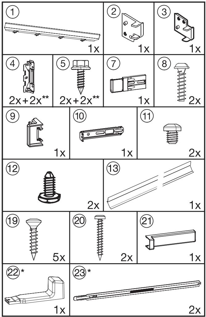 MIELE K 35272 ID - - required for installing the appliance in its housing unit: - 1