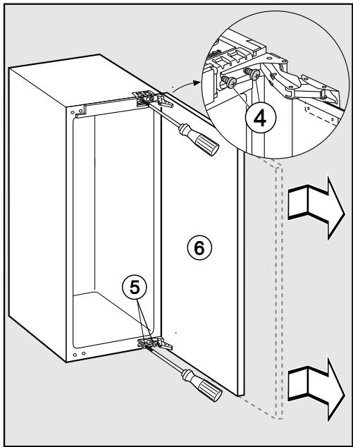 MIELE K 31222 UI  -  K 31222 Ui - Préparation de l'inversion de butée de porte - 3