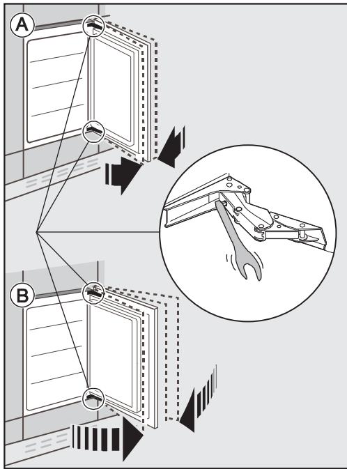 MIELE K 31222 UI  -  K 31222 Ui - Régler la force de ressort de la porte - 1