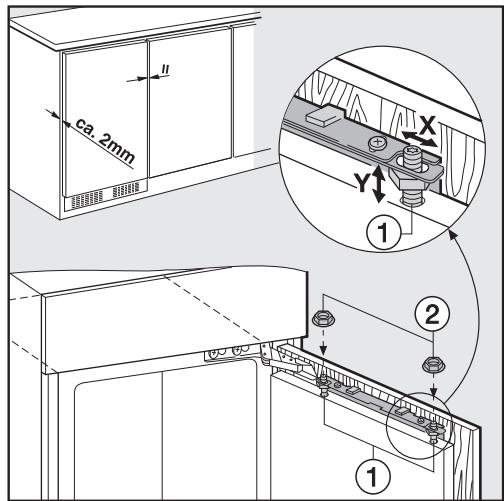 MIELE K 31222 UI  -  K 31222 Ui - Montage de la porte du meuble - 6