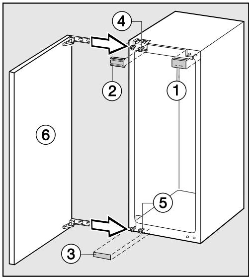 MIELE K 31222 UI  -  K 31222 Ui - Montage de la porte - 2