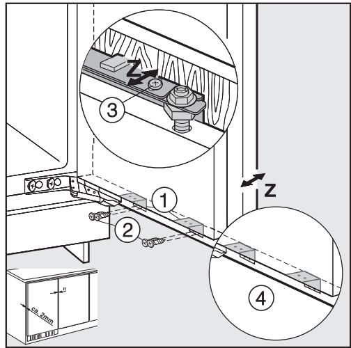 MIELE K 31222 UI  -  K 31222 Ui - Montage de la porte du meuble - 8