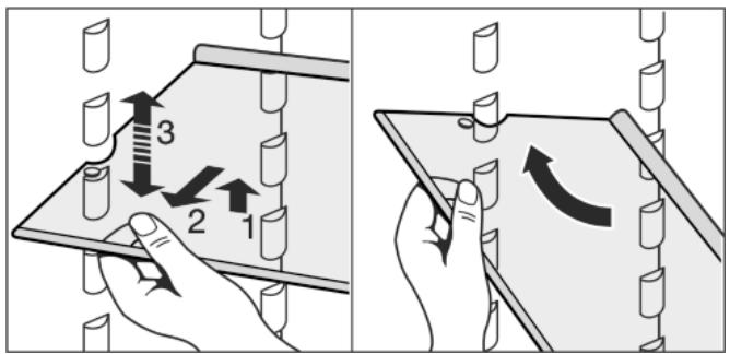 LIEBHERR IKS 1220 - Déplacer ou-retirer les tablettes - 1