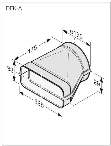 MIELE DG6 200 IN - Scheme d'encastrement pour conduits de la hotte intégrée - 5
