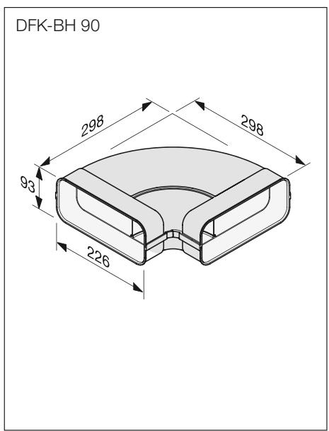 MIELE DG6 200 IN - Scheme d'encastrement pour conduits de la hotte intégrée - 3
