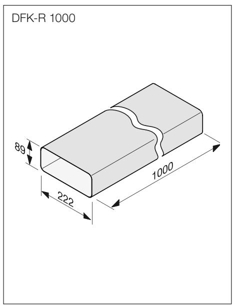 MIELE DG6 200 IN - Scheme d'encastrement pour conduits de la hotte intégrée - 1