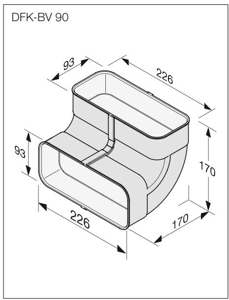 MIELE DG6 200 IN - Scheme d'encastrement pour conduits de la hotte intégrée - 4
