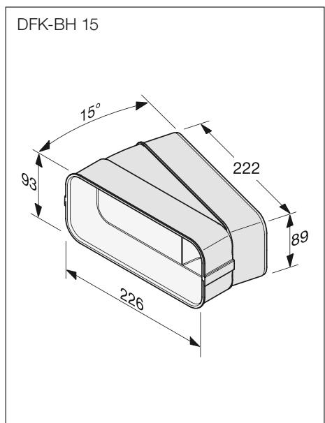 MIELE DG6 200 IN - Scheme d'encastrement pour conduits de la hotte intégrée - 8