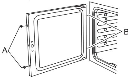 FALCON PROFESSIONAL 1092 DELUXE DUAL FUEL - Dépose du panneau de porte extérieur du four - 1