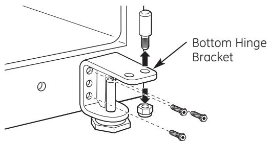 GE GBR20DTERWW - REMOVE BOTTOM HINGE AND LEVELING LEG - 1