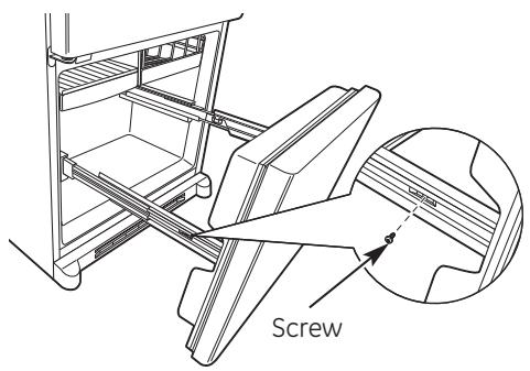 GE GBR20DTERWW - ATTACH AND SECURE THE DRAWER FRONT TO THE SLIDES (cont.) - 1
