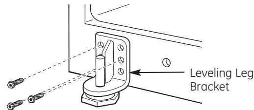 GE GBR20DTERWW - REMOVE BOTTOM HINGE AND LEVELING LEG - 2