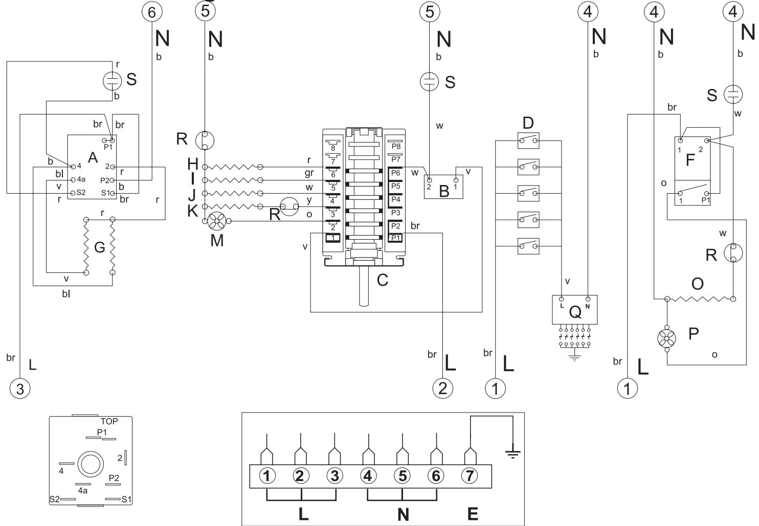 FALCON PROFESSIONAL 1092 CONTINENTAL INDUCTION - Scheme de câblage - 1