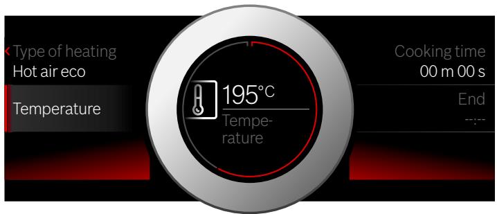 BOSCH CMG6764S1 - Setting the type of heating and temperature - 2