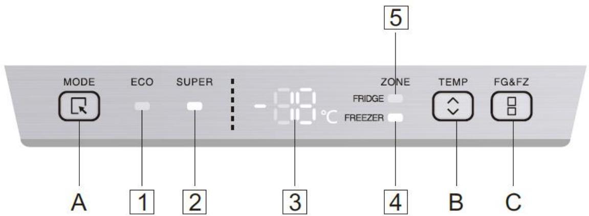 BRANDT BFC9560NX - Ajuste del frigorífico: - 1