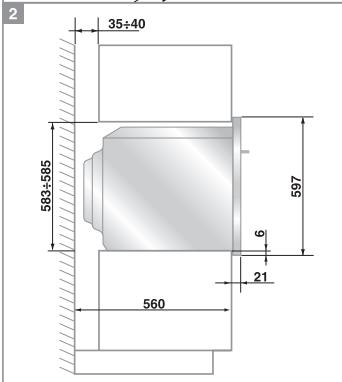 SMEG SCP108RS-8 - Positionnement du four - 2