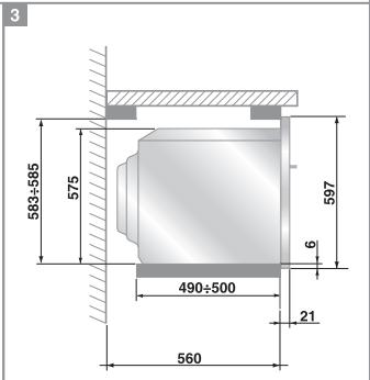 SMEG SCP108RS-8 - Positionnement du four - 3