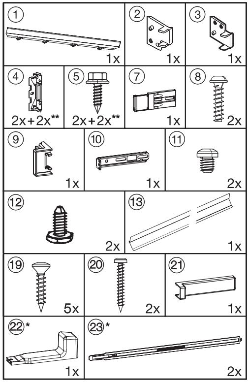 MIELE K 35442 IF - Pour l'encastrement de l'appareil dans la niche : - 1