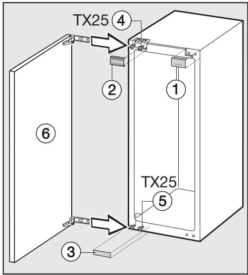 MIELE K 35442 IF - Fixation de l'amortisseur de fermeture de la porte - 2