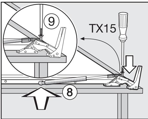 MIELE K 35442 IF - Fixation de l'amortisseur de fermeture de la porte - 1