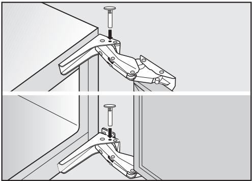 MIELE K 35442 IF - Réglage des charnières de la porte - 1