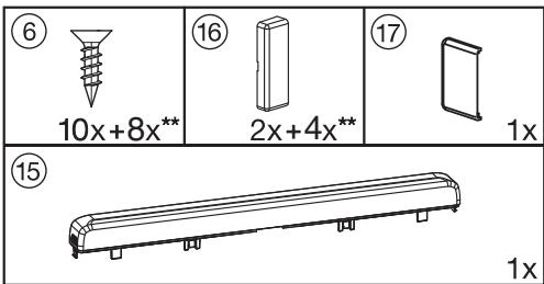 MIELE KF 37673 ID - - Pour le montage de la porte du meuble : - 1