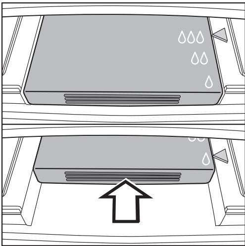 MIELE KF 37673 ID - Régler le taux d'humidité dans le compartment humide - 1