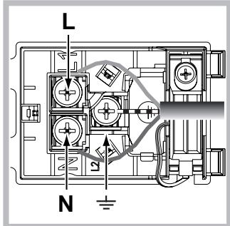 HOTPOINT FT8501ANHAS - Fitting the power supply cable - 2