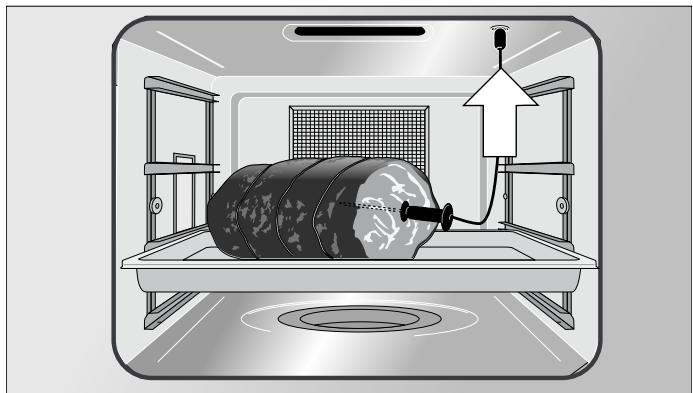 GAGGENAU BSP 251 130 - BSP251101 - Enfencer la sonde thermométrique dans le mets à cuire - 1