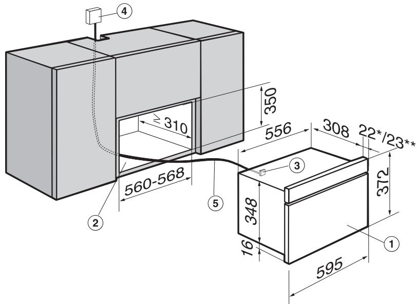 MIELE DG 6030 - Encastrement dans un meuble haut - 1