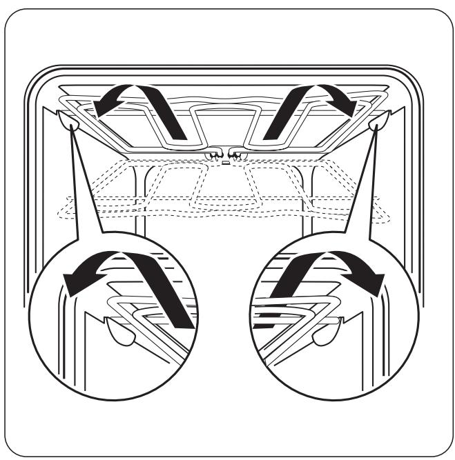 ZANUSSI ZCV550G1XA - Folding down the heating element - 1