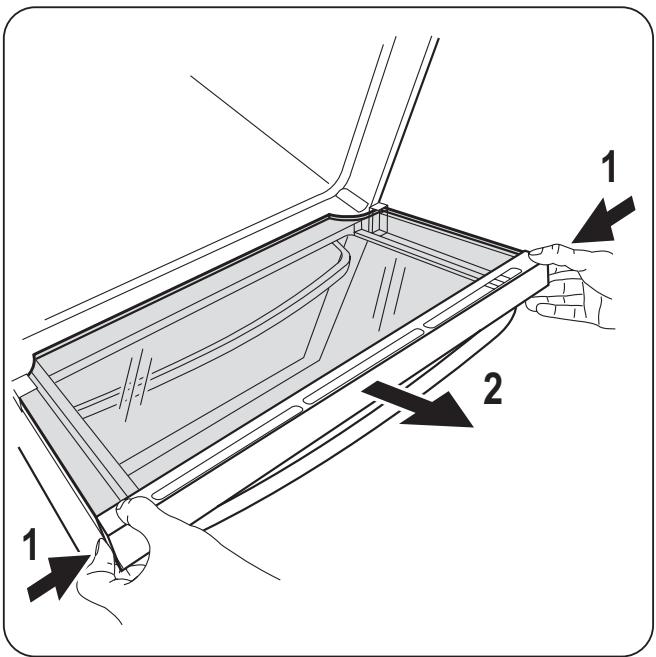 ZANUSSI ZCV550G1XA - Removing the glass: - 1