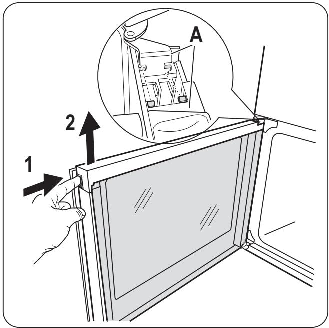 ZANUSSI ZCV550G1XA - Removing the glass: - 1