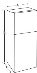 LG GTB523SWCZD - Dimensions and Clearances - 1
