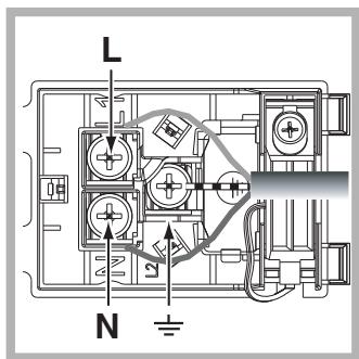 HOTPOINT FKQ 63 C HA ICE - Montagem do cabo de fornecimento - 2