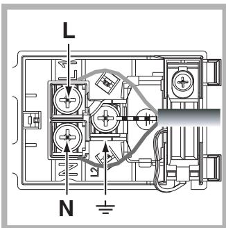 HOTPOINT FKQ 63 C HA ICE - Montaje del cable de alimentacion electrica - 2