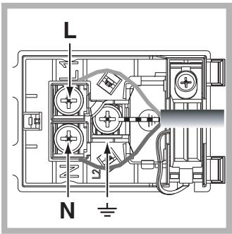 HOTPOINT FKQ 63 C HA ICE - Fitting the power supply cable - 2