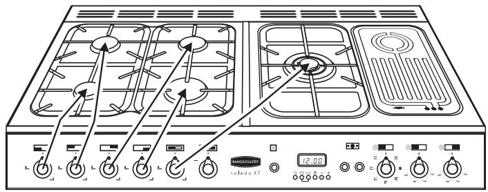 FALCON MODERN TOLEDO XT DUAL FUEL - Brûleurs de table de cuisson - 1