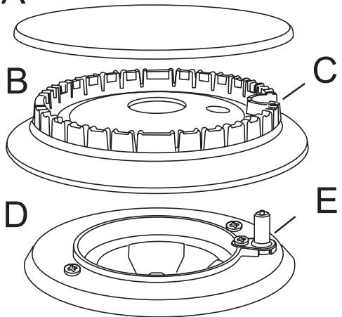 FALCON MODERN TOLEDO XT DUAL FUEL - Les brûleurs avec un seul annexe de garniture - 1