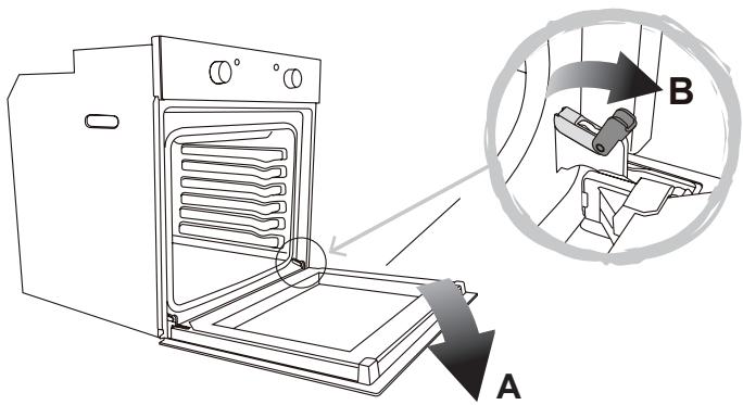 EDESA EOE-6040 X - Desmontaje de la puerta del horno - 1